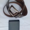 Leather belt and wallet gift set for men - executive pair