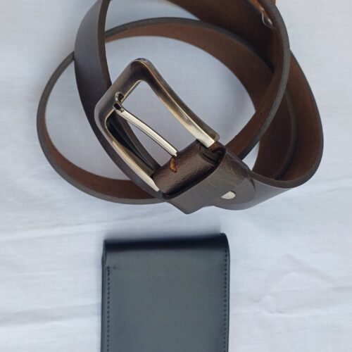 executive-mens-leather-belt-and-wallet-gift-set-brown Leather belt and wallet gift set for men - executive pair