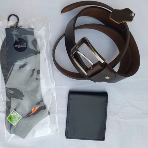 gentlemans-trio-leather-belt-wallet-socks-pack Premium gift set for men - leather belt wallet and socks